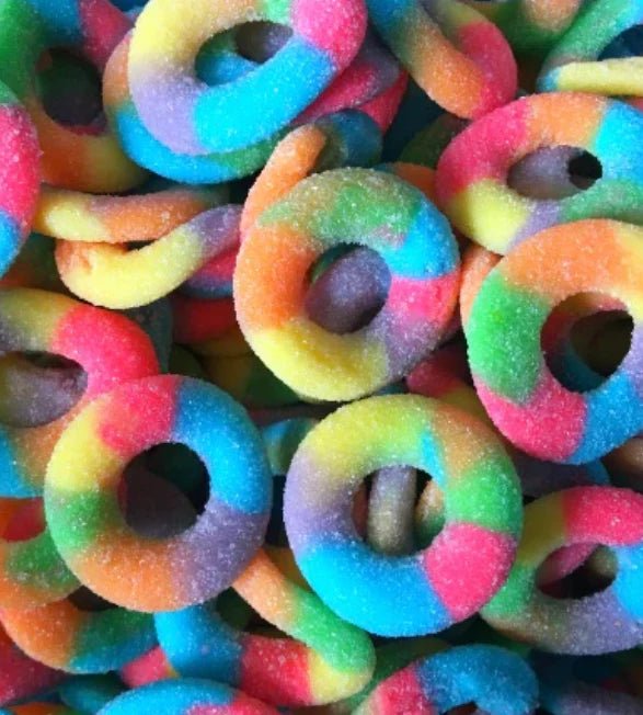 Gezuckerte Regenbogen Ringe - Snack Shark