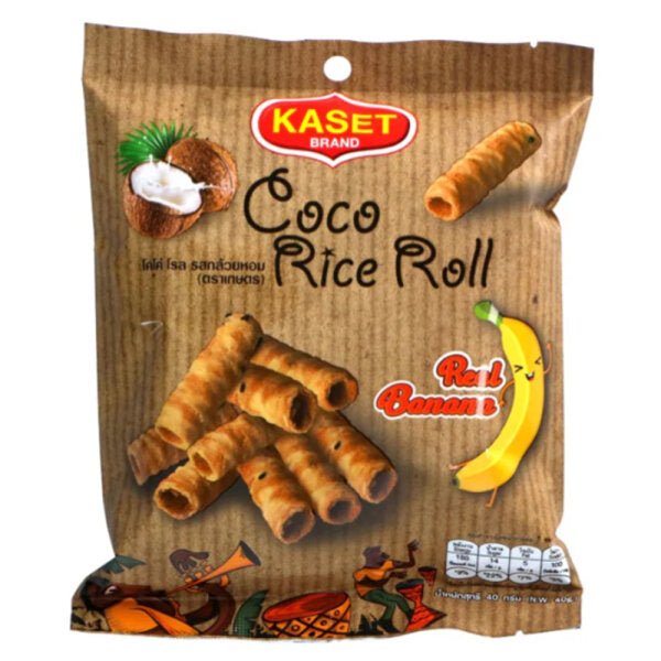 Kaset Coco Rice Roll Real Banana - Snack Shark