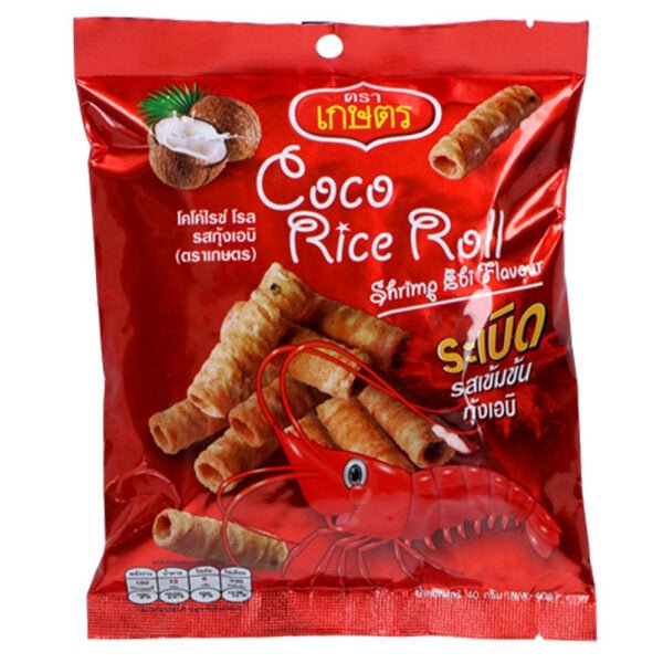 Kaset Coco Rice Roll Shrimp Flavour - Snack Shark