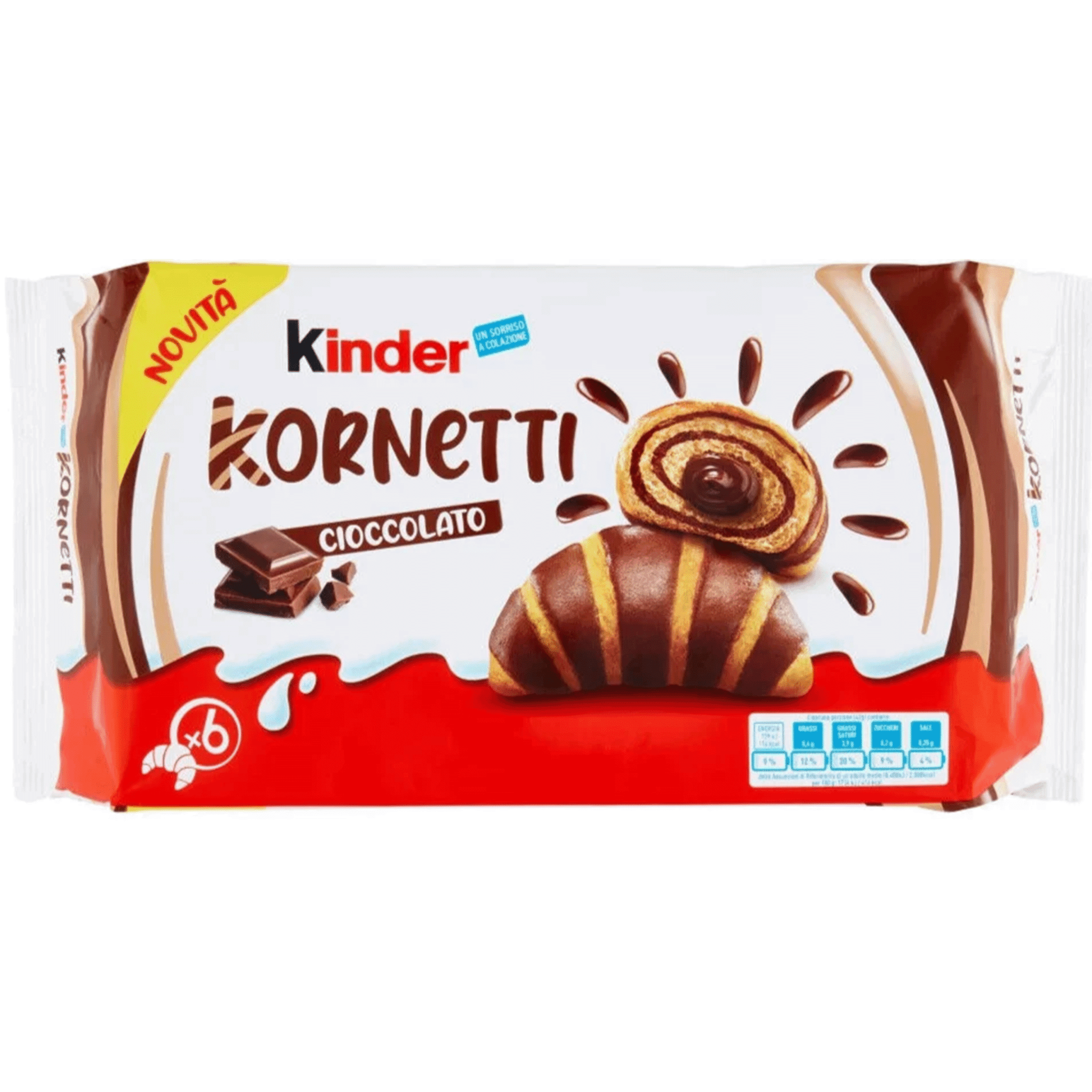 Kinder Kornetti Cioccolato 252g - Snack Shark