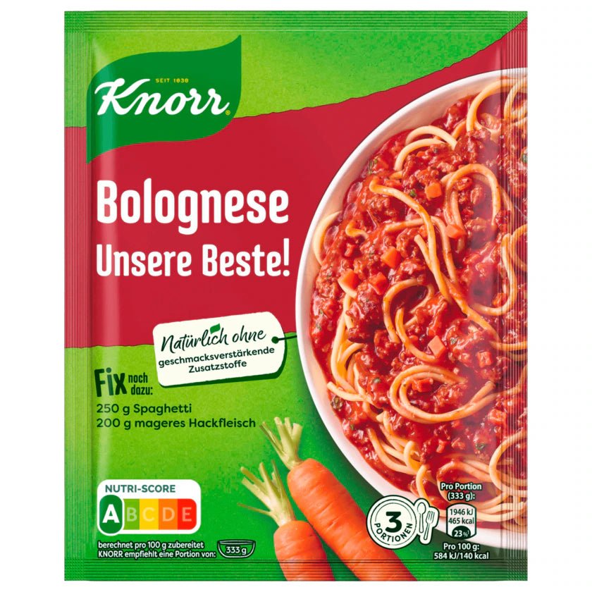 Knorr Fix Bolognese 38g - Snack Shark