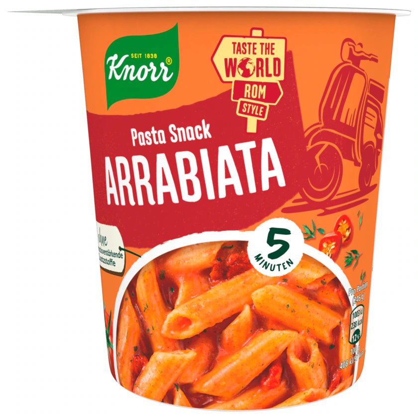 Knorr Pasta Snack Arrabiata 68g - Snack Shark