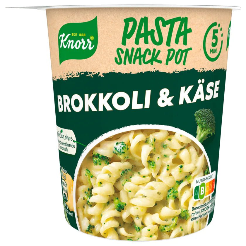 Knorr Pasta Snack Pot Brokkoli & Käse 62g Becher - Snack Shark