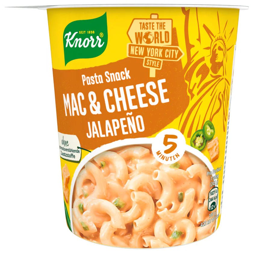 Knorr Pasta Snack Pot Mac & Cheese Jalapeno 62g - Snack Shark