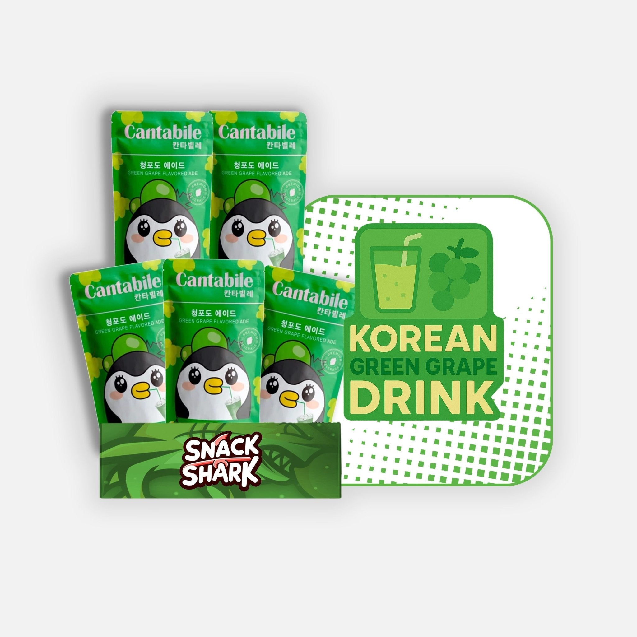 Korean GREEN APPLE Drink Box - Snack Shark