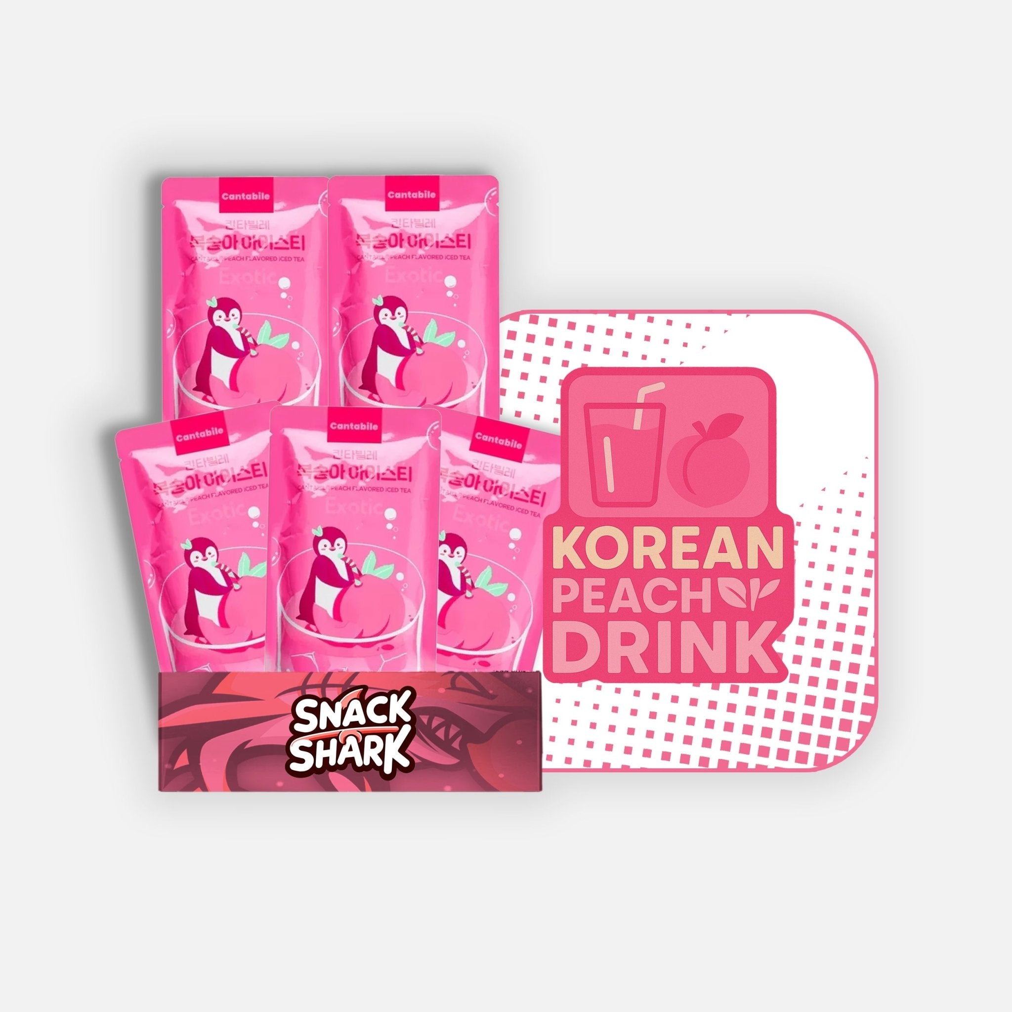Korean PEACH Drink Box - Snack Shark