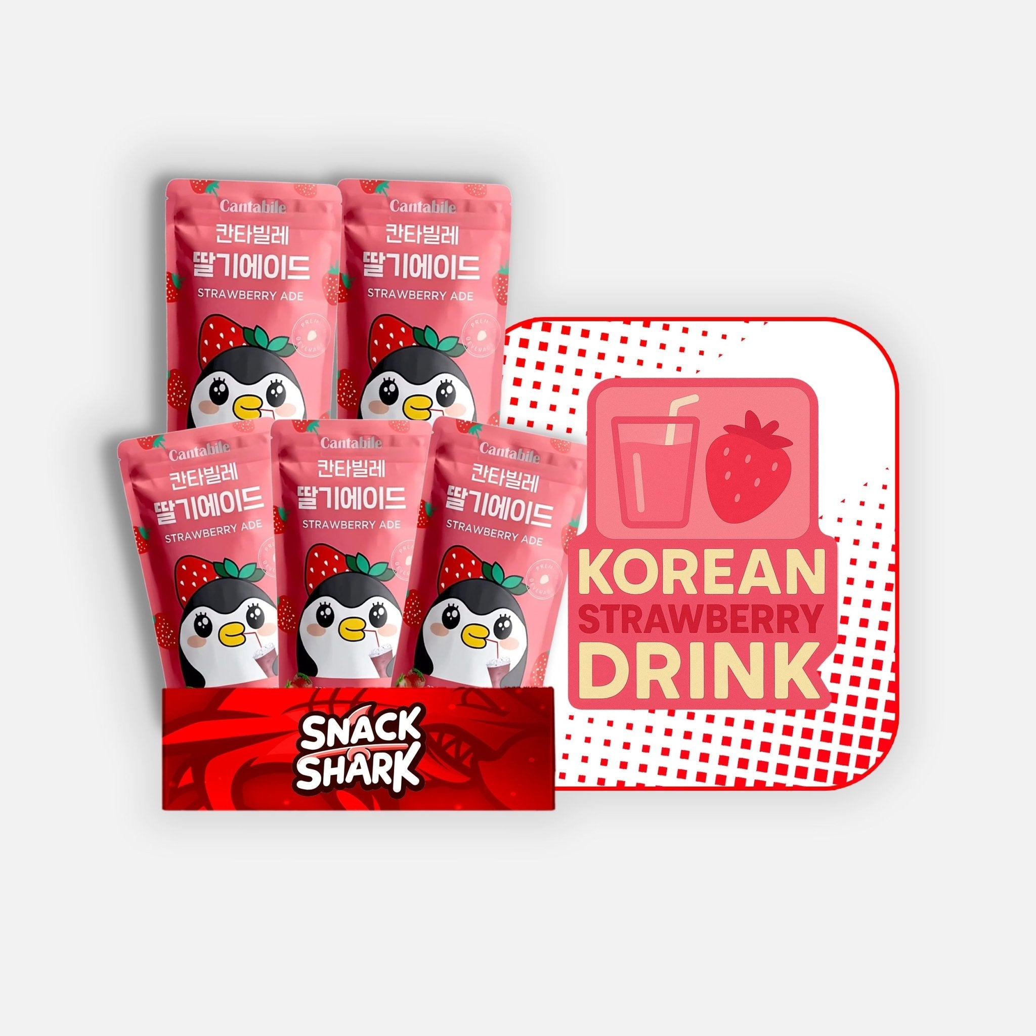 Korean STRAWBERRY Drink Box - Snack Shark