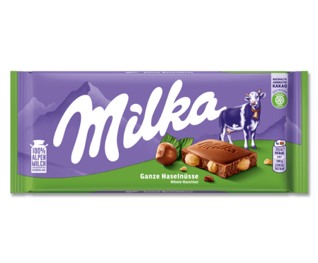 Milka Ganze Haselnüsse 100g - Snack Shark