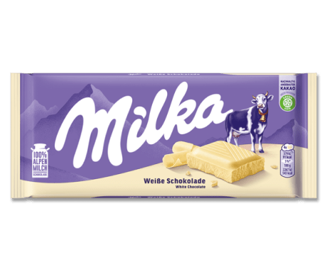 Milka Weiße Schokolade 100g - Snack Shark