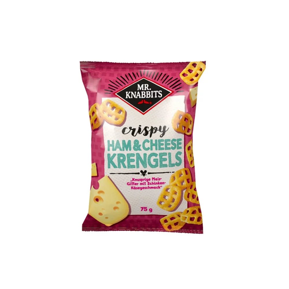 Mr Knabbits Krengels Ham & Cheese – 75g - Snack Shark