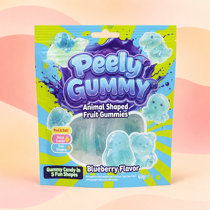 Peely Gummy Blueberry Tiere 60 g