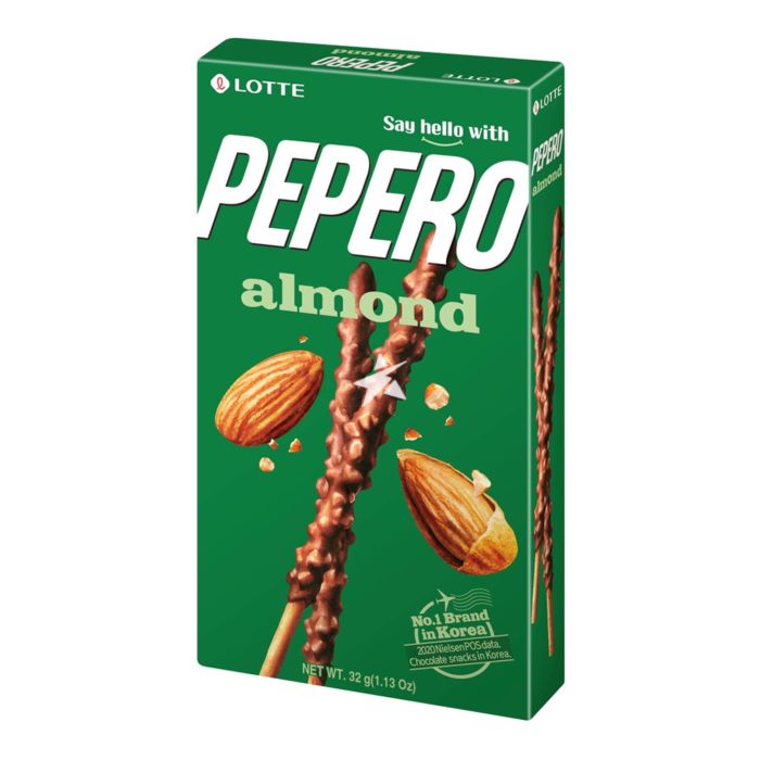 Pepero Almond Chocolate Sticks 37 g - Snack Shark