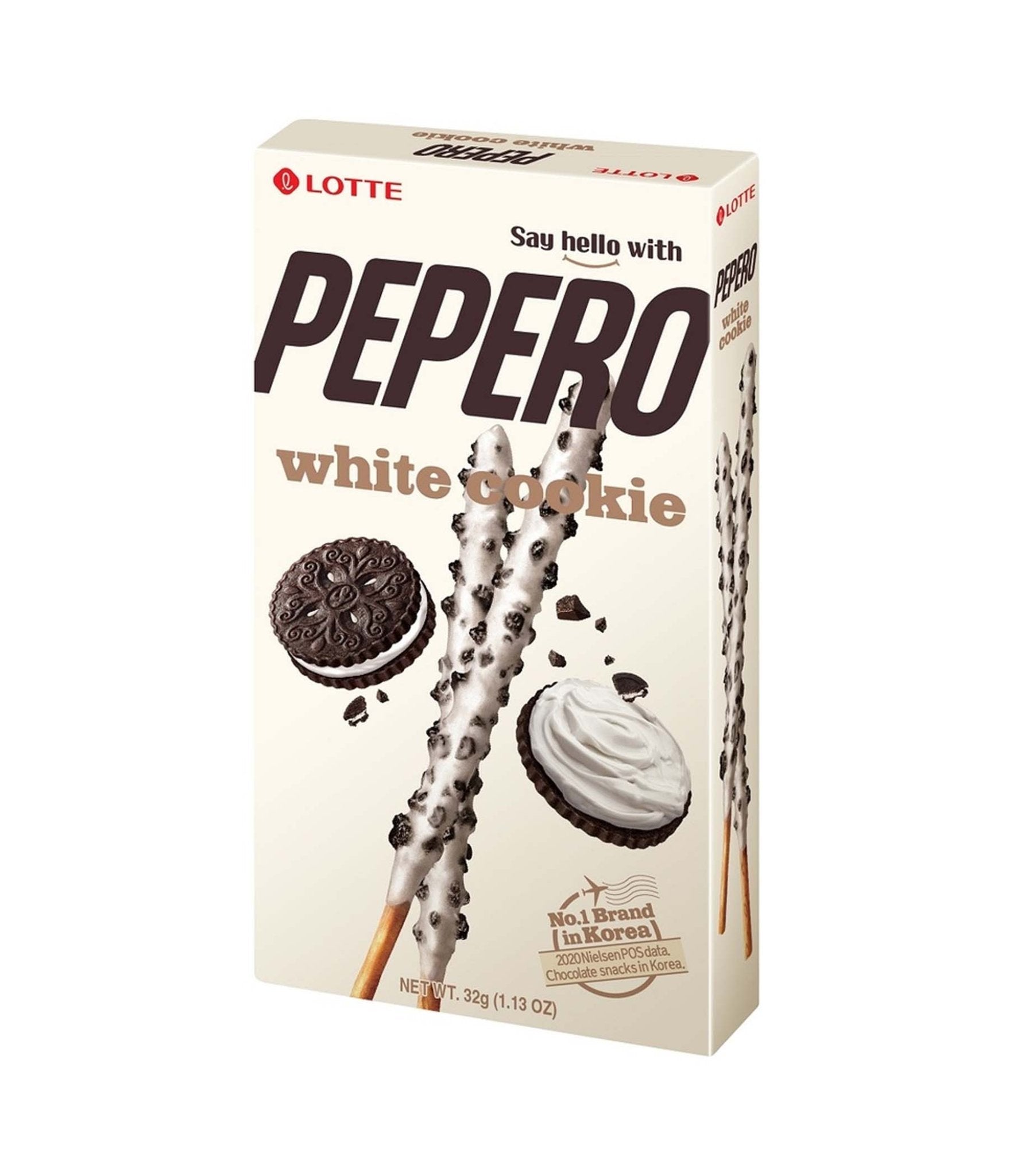 Pepero White Cookie 32g - Snack Shark