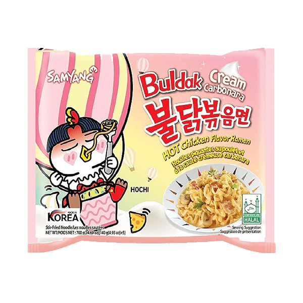 Samyang Buldak Hot Chicken Ramen Cream Carbonara 140g - Snack Shark