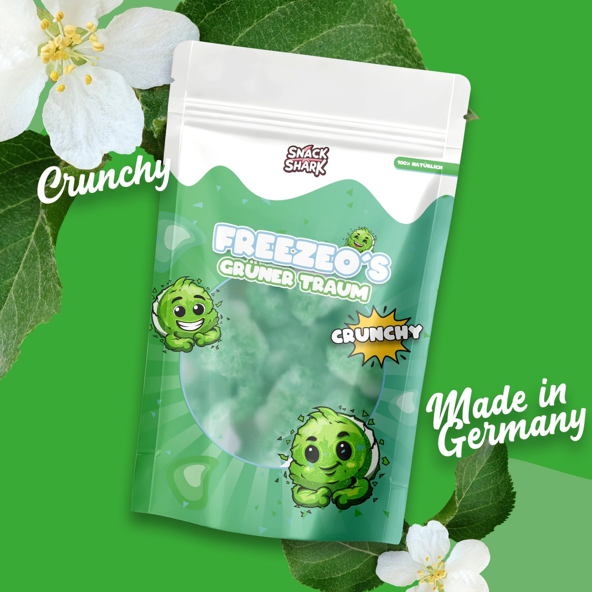 SNACKSHARK Freezeo’s Grüner Traum 40 g - Snack Shark