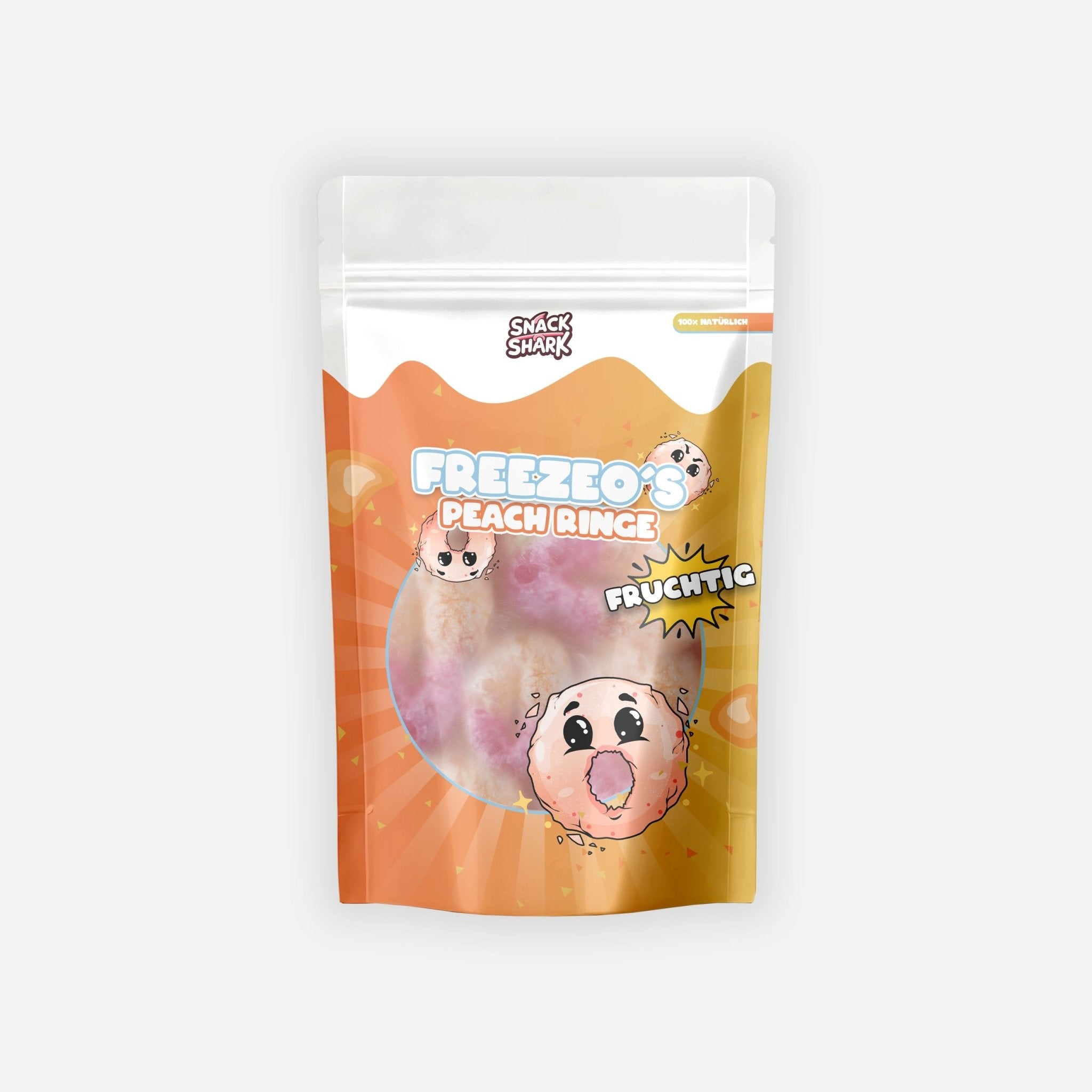 SNACKSHARK Freezeo´s Peach Ringe 40g - Snack Shark
