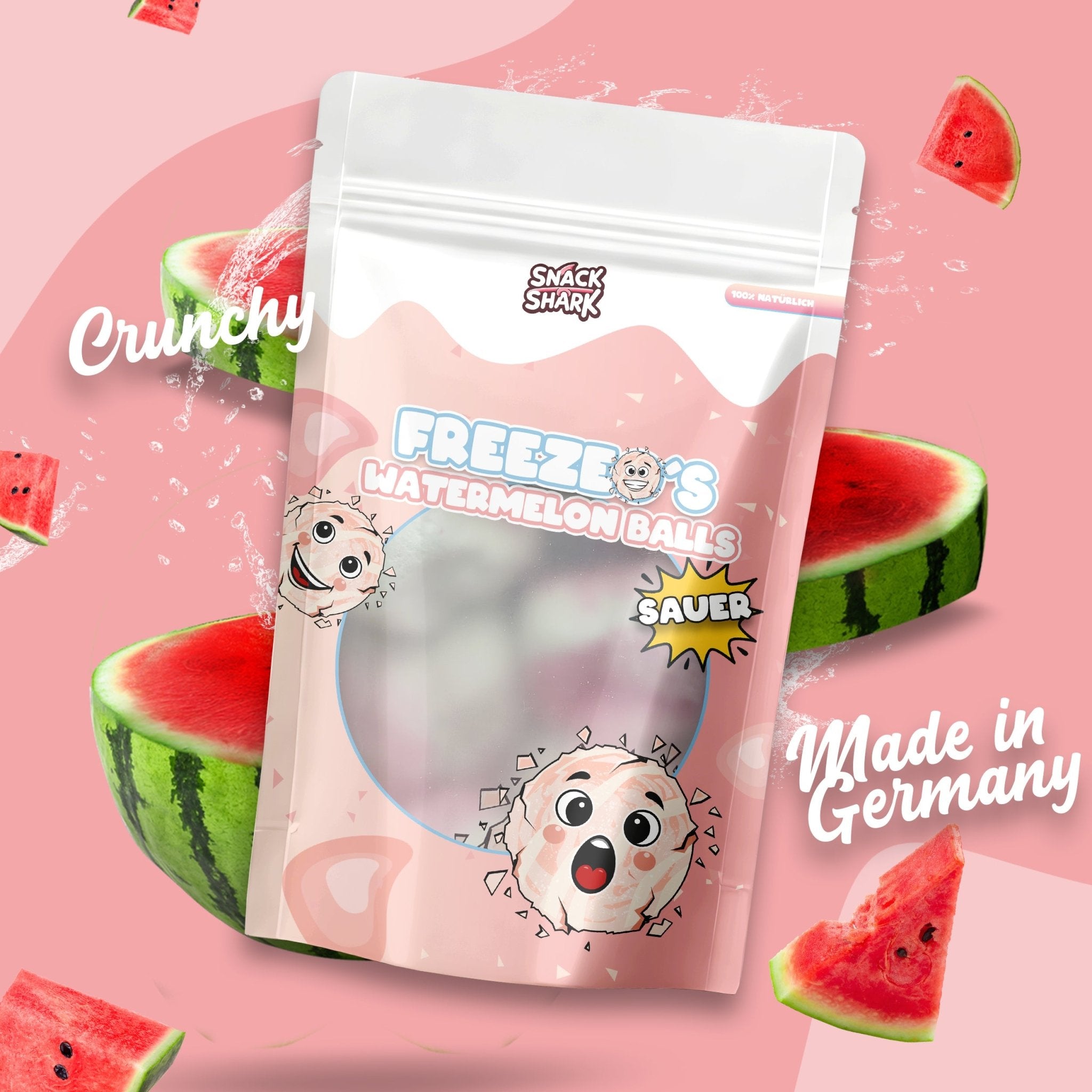 SNACKSHARK Freezeo’s Watermelon Balls 40 g - Snack Shark