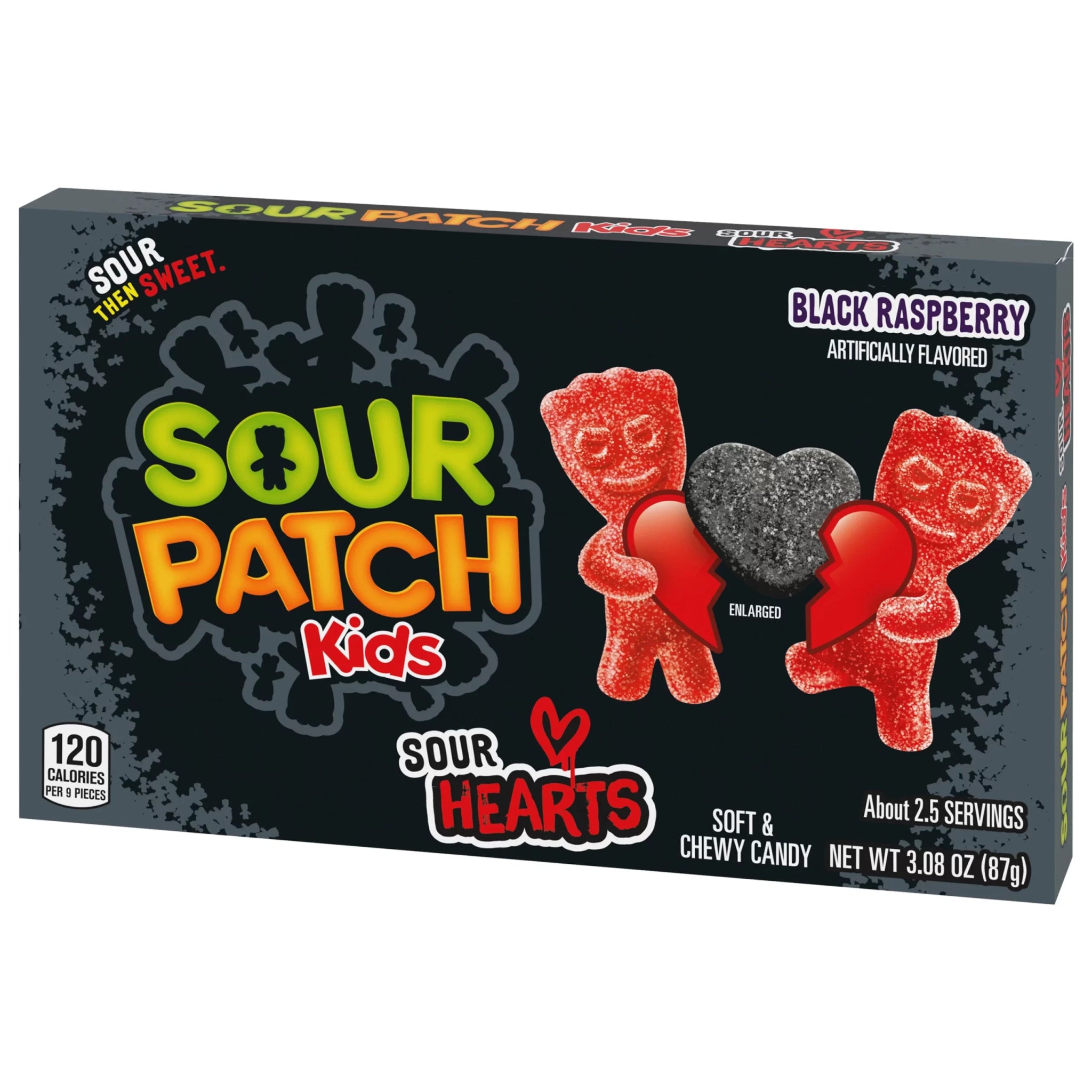 Sour Patch Black Raspberry Hearts Box 87g - Snack Shark