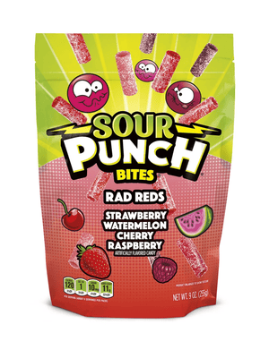 Sour Punch Bites Rad Reds Strawberry - Watermelon - Cherry - Raspberry 142g