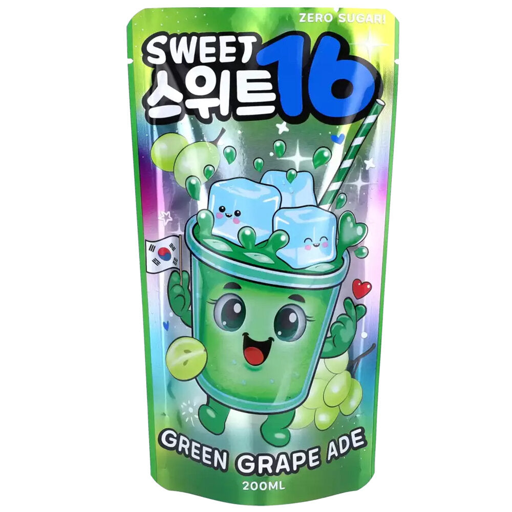 Sweet 16 Green Grape Ade Zero 200ml
