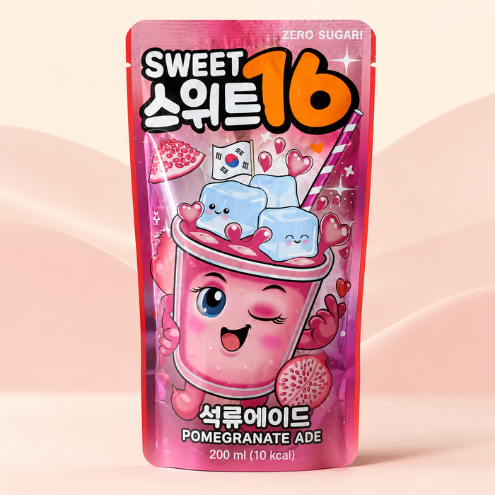 Sweet16 Pomegranate Ade Zero 200 ml
