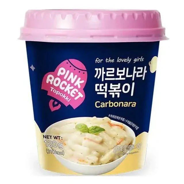 Youngpoong Pink Rocket Cup Topokki Carbonara - Snack Shark