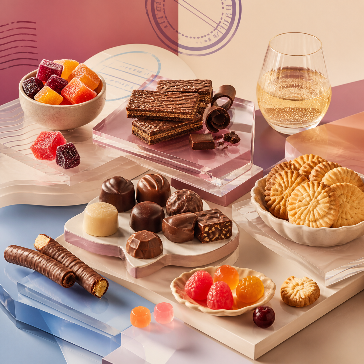 Snack-Auswahl aus Europa