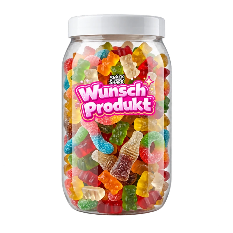 Candy-Flasche mit weißem Schraubdeckel