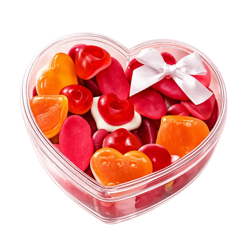 Herzförmige Candy-Verpackung mit Schleife