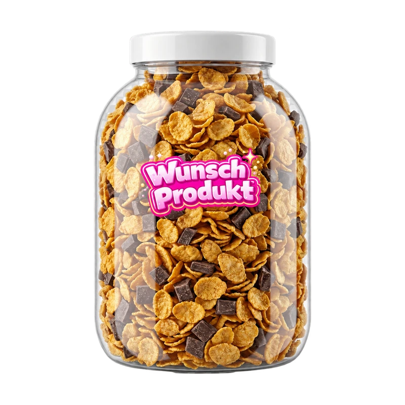 Müsliflasche mit weißem Deckel